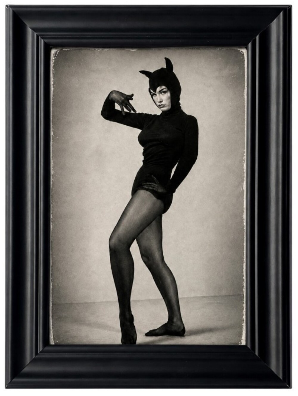 Vintage Bettie Page Pin Up Rockabilly Vin Cat Cats Costume 60s Beauty Halloween